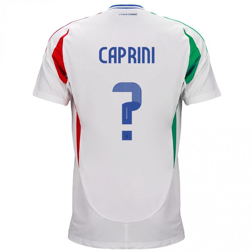 Kids Football Italy Maat Daniel Caprini #0 White Away Jersey 24-26 T-Shirt Za