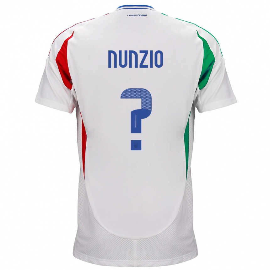 Kids Football Italy Alessandro Di Nunzio #0 White Away Jersey 24-26 T-Shirt Za