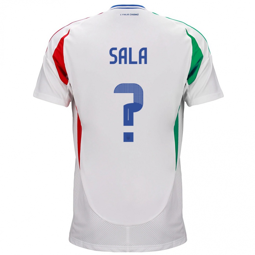 Kids Football Italy Emanuele Sala #0 White Away Jersey 24-26 T-Shirt Za