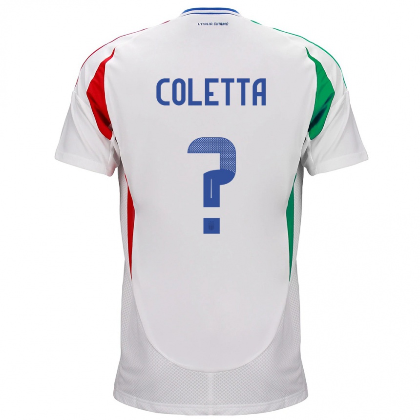 Kids Football Italy Federico Coletta #0 White Away Jersey 24-26 T-Shirt Za