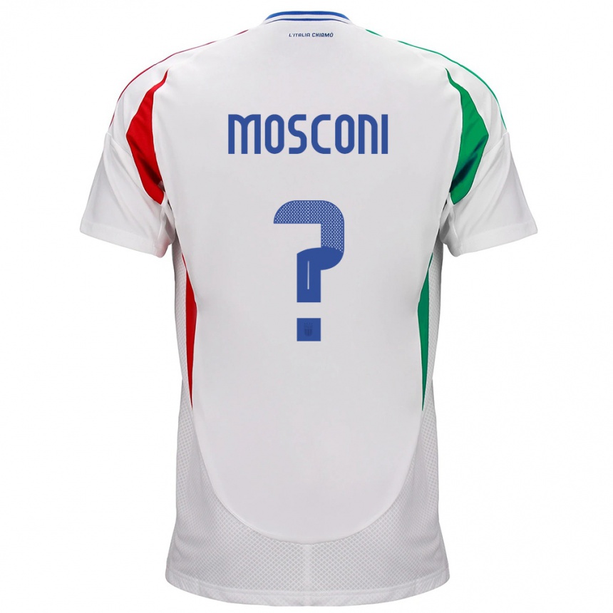 Kids Football Italy Mattia Mosconi #0 White Away Jersey 24-26 T-Shirt Za