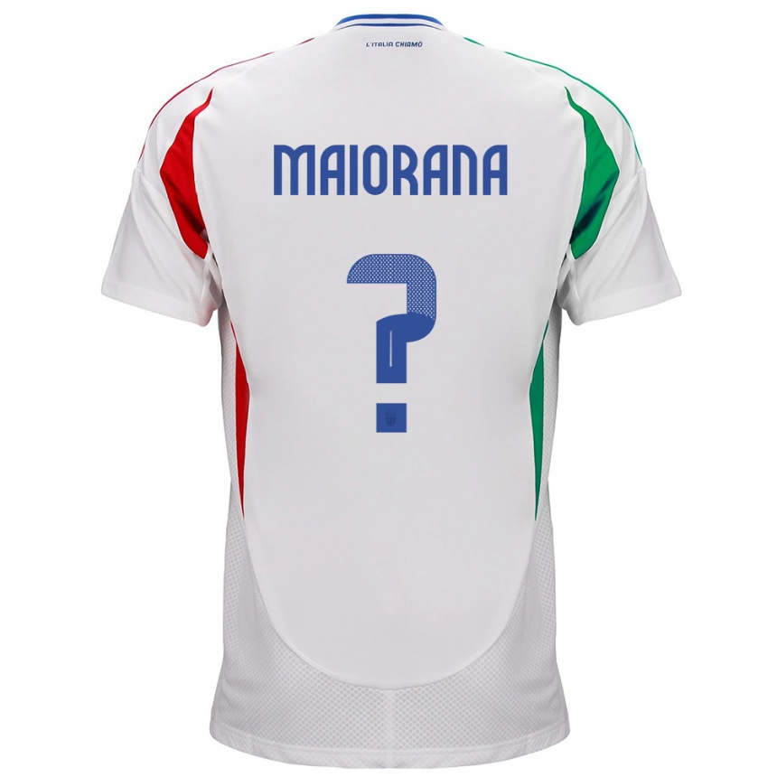 Kids Football Italy Stefano Maiorana #0 White Away Jersey 24-26 T-Shirt Za