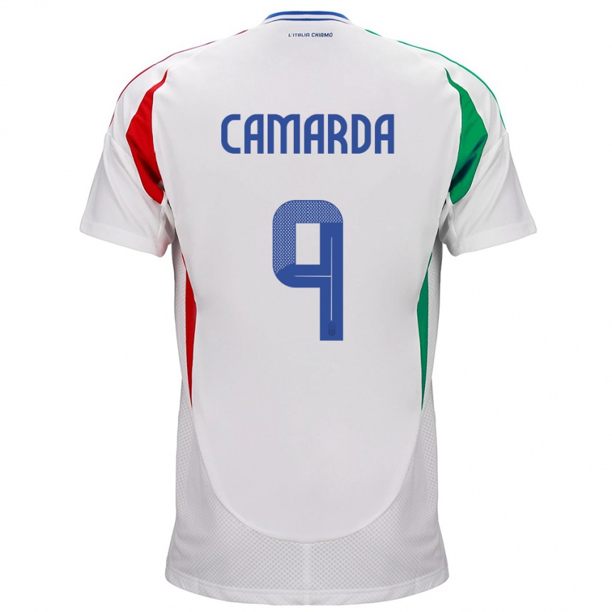 Kids Football Italy Francesco Camarda #9 White Away Jersey 24-26 T-Shirt Za