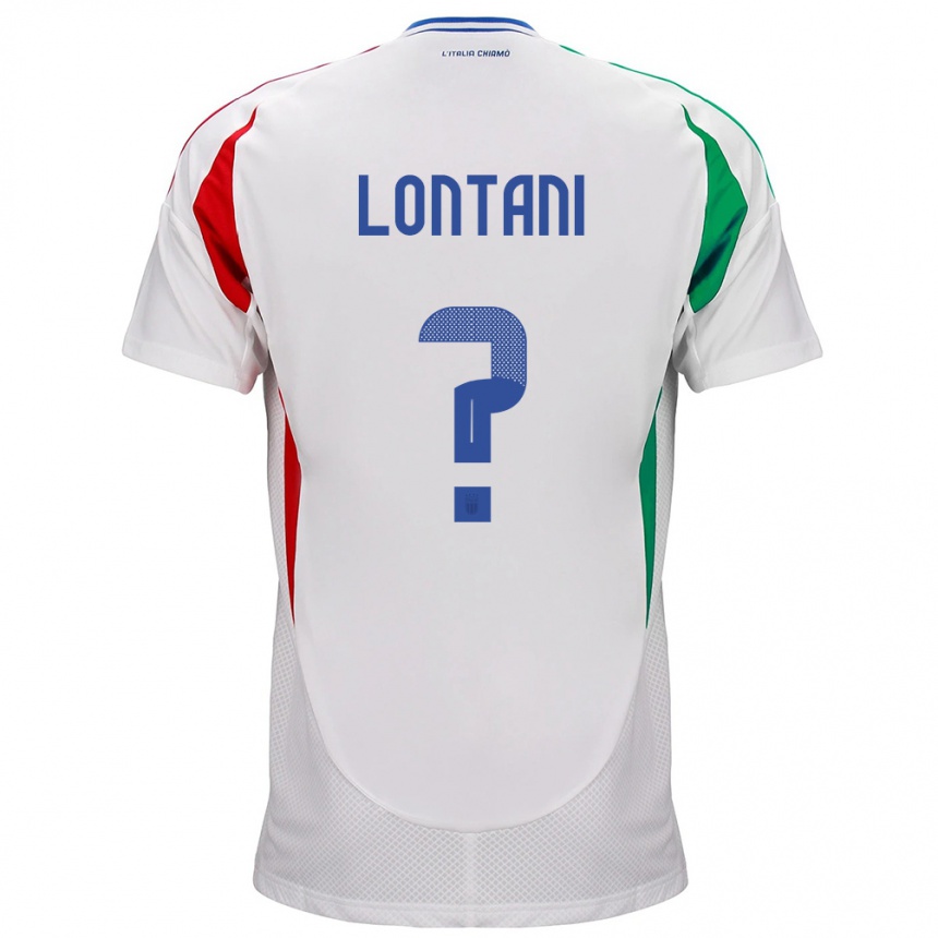 Kids Football Italy Simone Lontani #0 White Away Jersey 24-26 T-Shirt Za