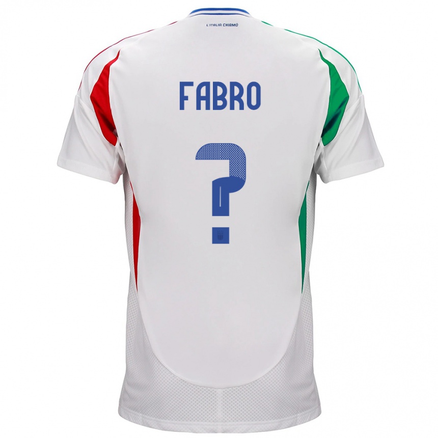 Kids Football Italy Jacopo Del Fabro #0 White Away Jersey 24-26 T-Shirt Za