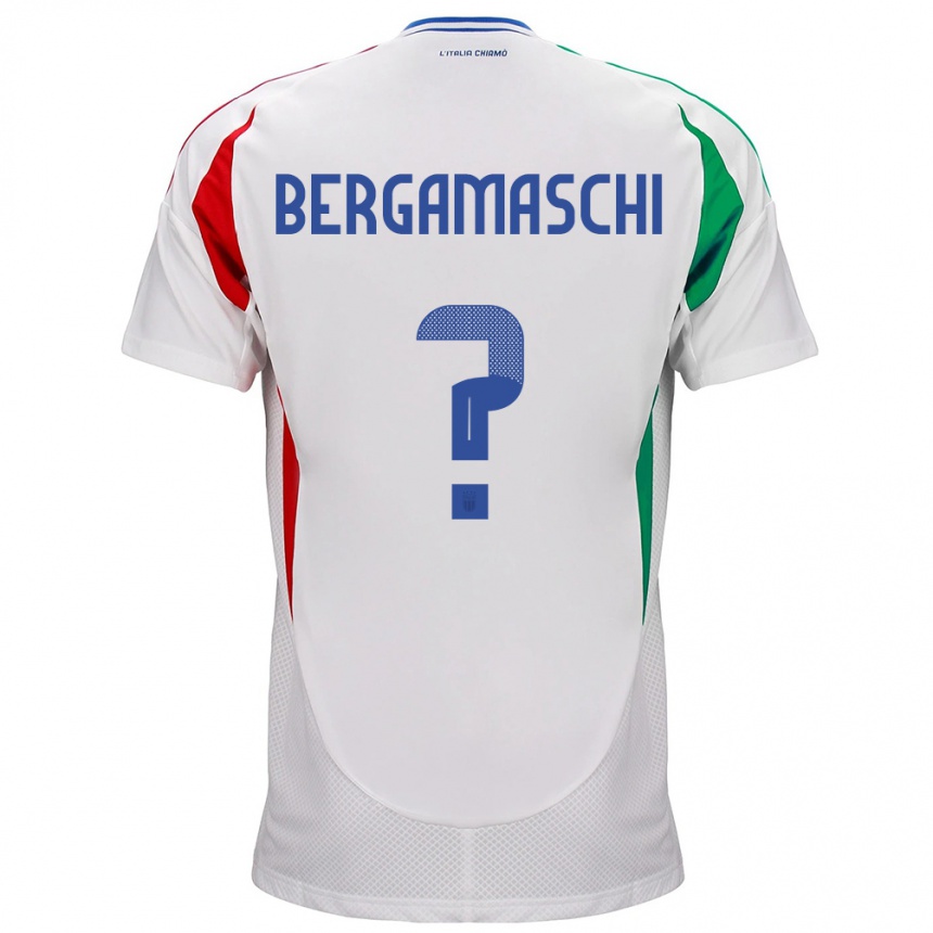 Kids Football Italy Valentina Bergamaschi #0 White Away Jersey 24-26 T-Shirt Za