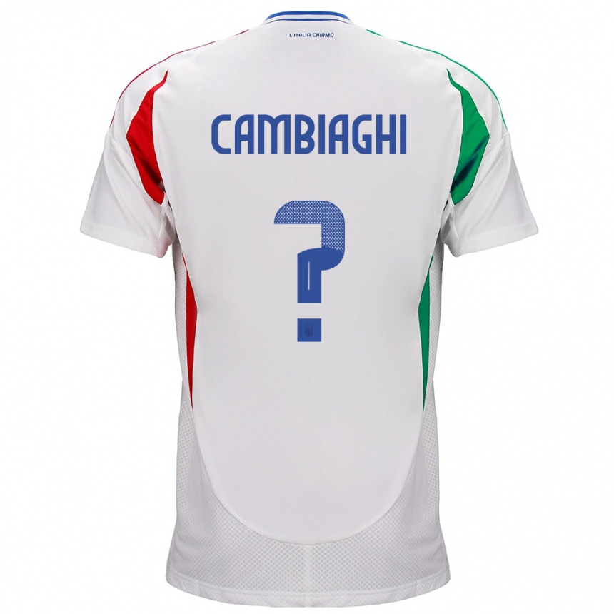 Kids Football Italy Michela Cambiaghi #0 White Away Jersey 24-26 T-Shirt Za