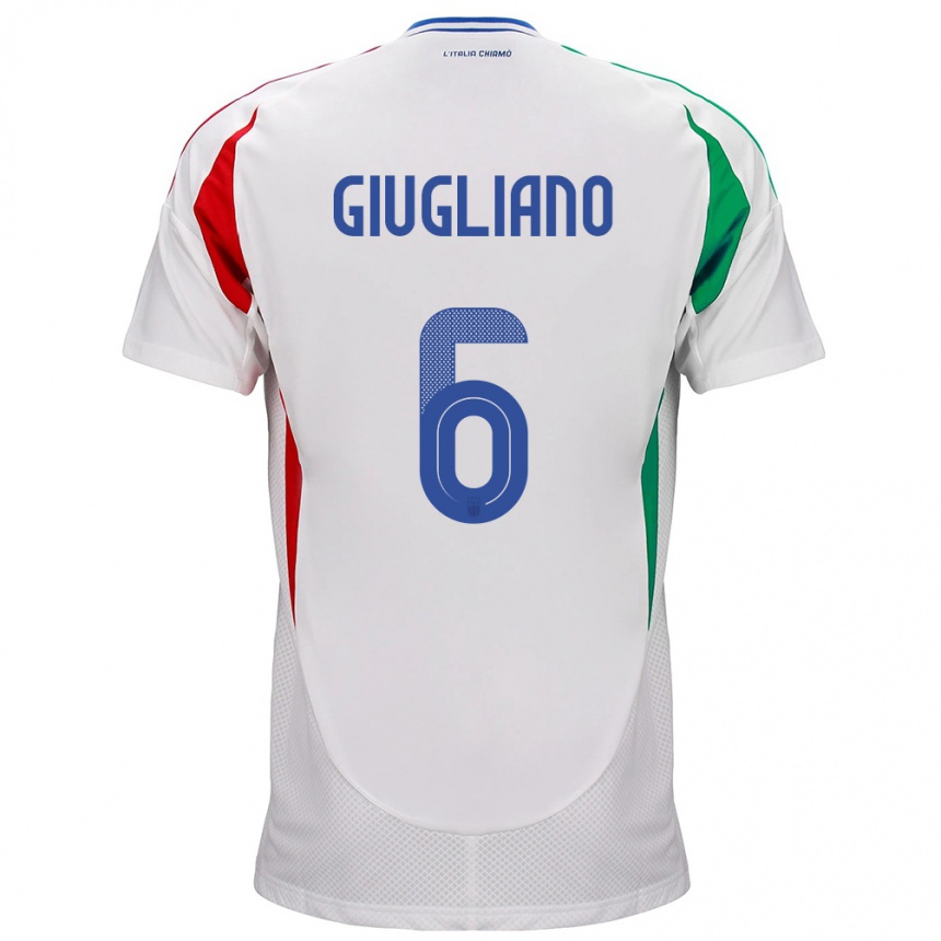 Kids Football Italy Manuela Giugliano #6 White Away Jersey 24-26 T-Shirt Za