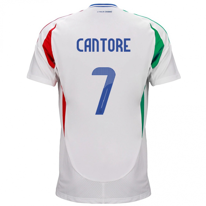 Kids Football Italy Sofia Cantore #7 White Away Jersey 24-26 T-Shirt Za