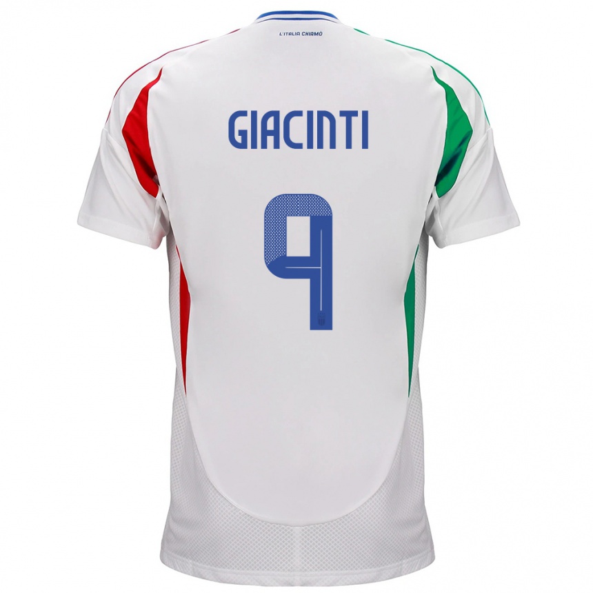 Kids Football Italy Valentina Giacinti #9 White Away Jersey 24-26 T-Shirt Za