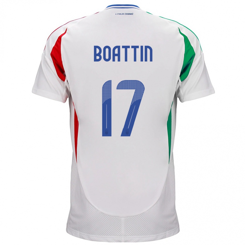 Kids Football Italy Lisa Boattin #17 White Away Jersey 24-26 T-Shirt Za