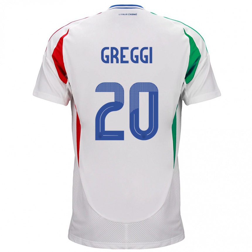 Kids Football Italy Giada Greggi #20 White Away Jersey 24-26 T-Shirt Za