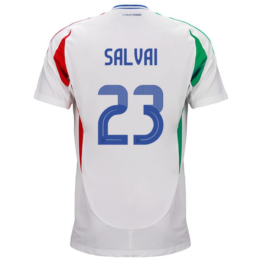 Kids Football Italy Cecilia Salvai #23 White Away Jersey 24-26 T-Shirt Za