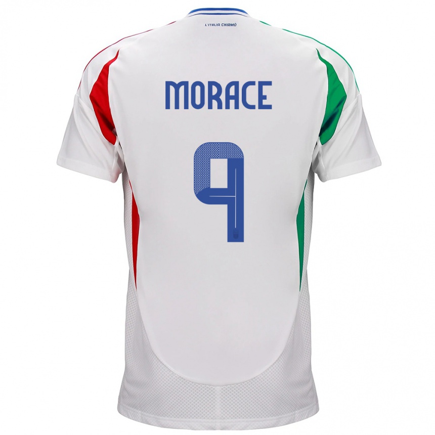 Kids Football Italy Carolina Morace #9 White Away Jersey 24-26 T-Shirt Za