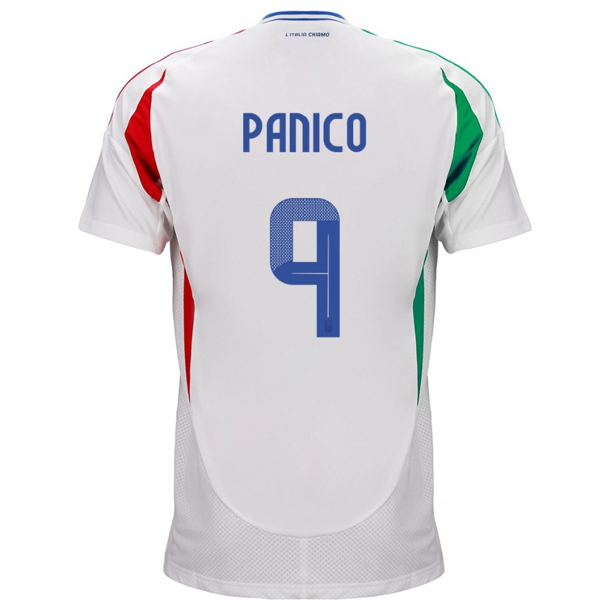 Kids Football Italy Patrizia Panico #9 White Away Jersey 24-26 T-Shirt Za