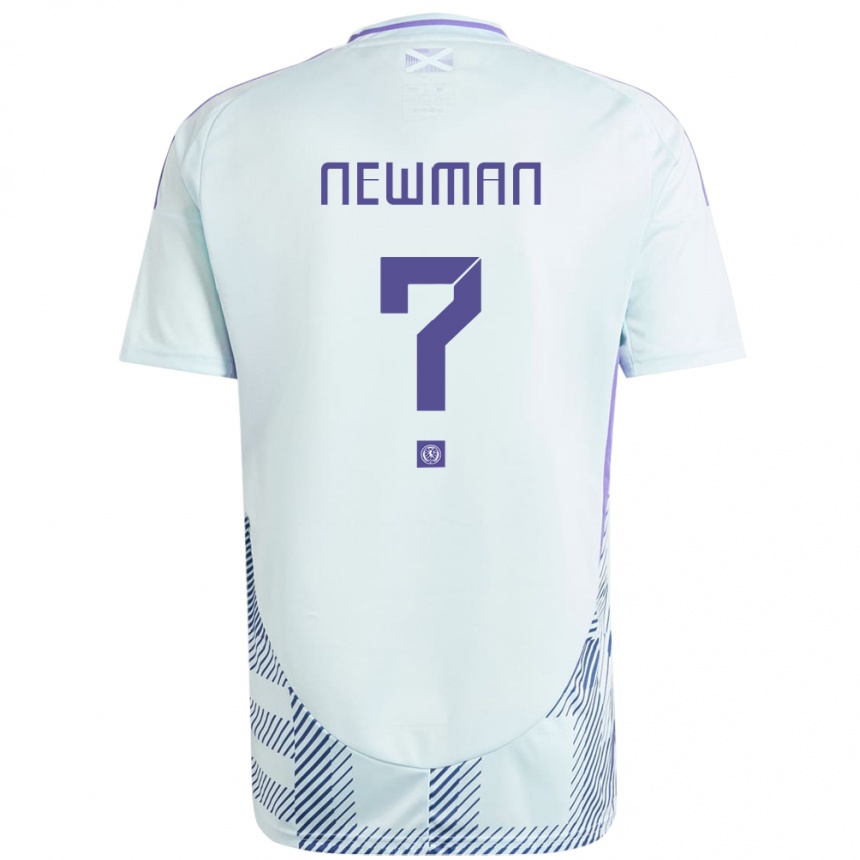 Kids Football Scotland Jack Newman #0 Light Mint Blue Away Jersey 24-26 T-Shirt Za