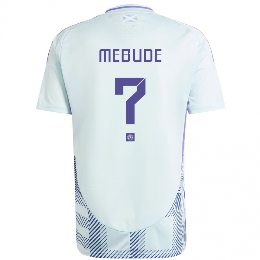 Kids Football Scotland Adedire Mebude #0 Light Mint Blue Away Jersey 24-26 T-Shirt Za