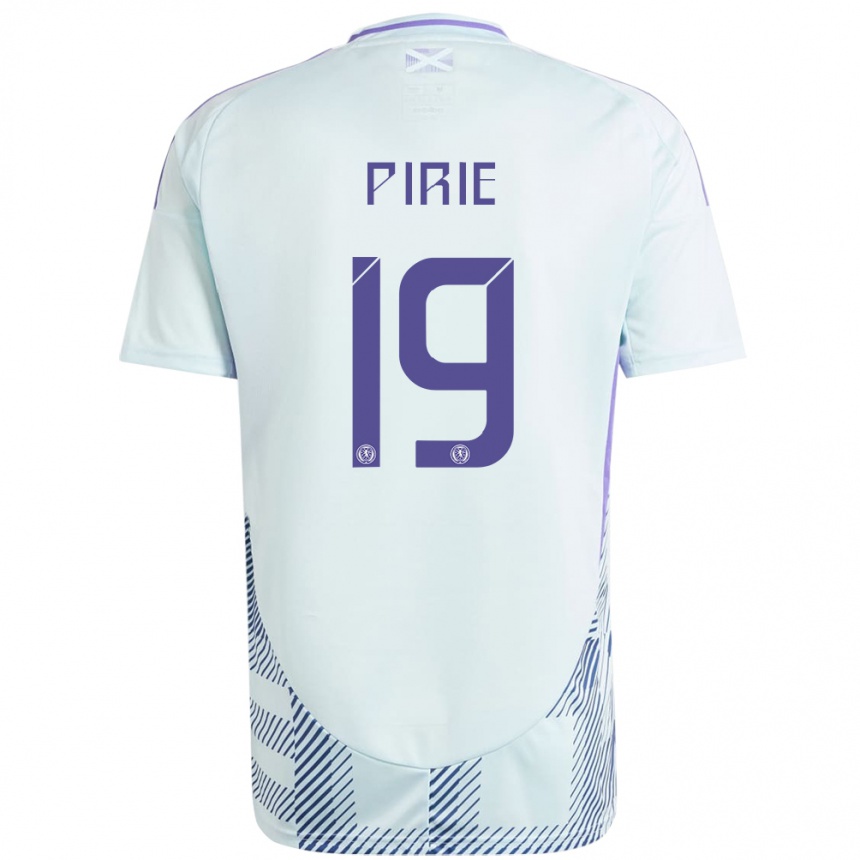 Kids Football Scotland Lewis Pirie #19 Light Mint Blue Away Jersey 24-26 T-Shirt Za