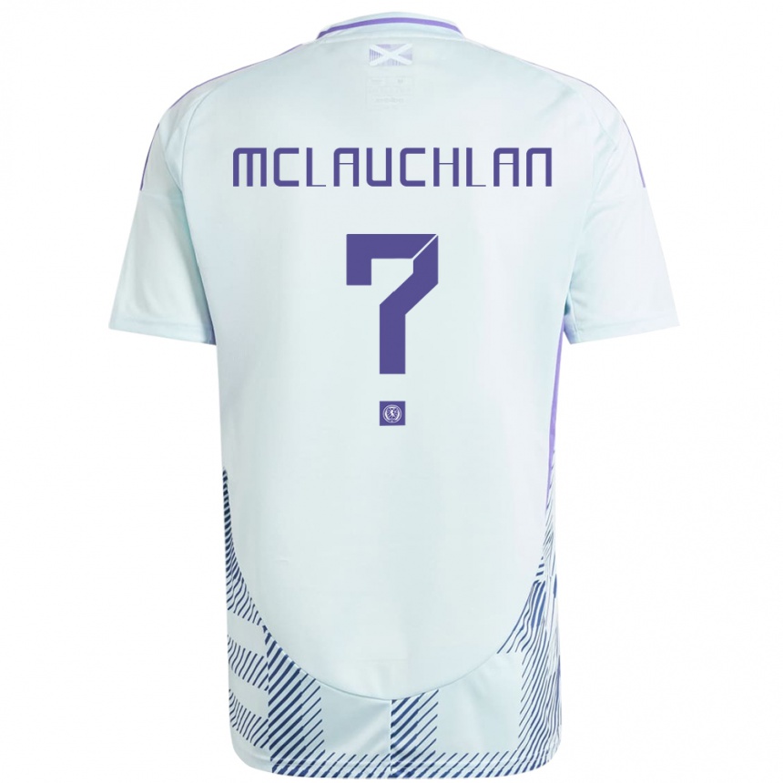 Kids Football Scotland Rachel Mclauchlan #0 Light Mint Blue Away Jersey 24-26 T-Shirt Za