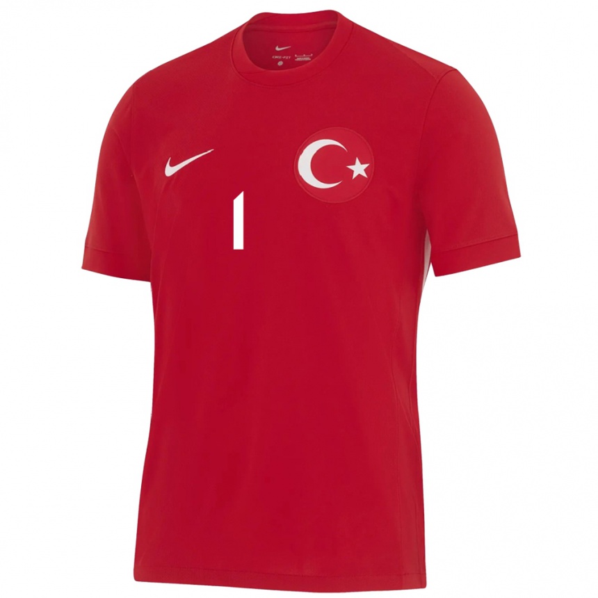 Kids Football Turkey Mert Günok #1 Red Away Jersey 24-26 T-Shirt Za