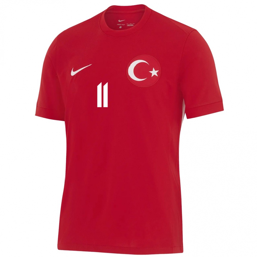 Kids Football Turkey Yusuf Yazıcı #11 Red Away Jersey 24-26 T-Shirt Za