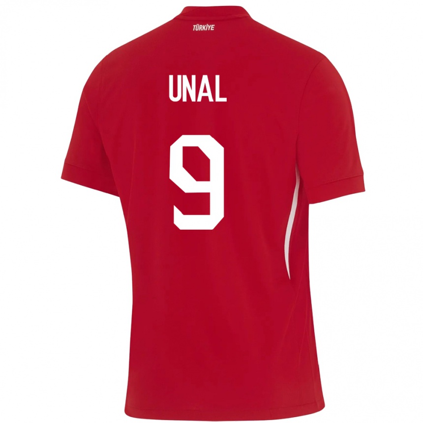 Kids Football Turkey Enes Ünal #9 Red Away Jersey 24-26 T-Shirt Za