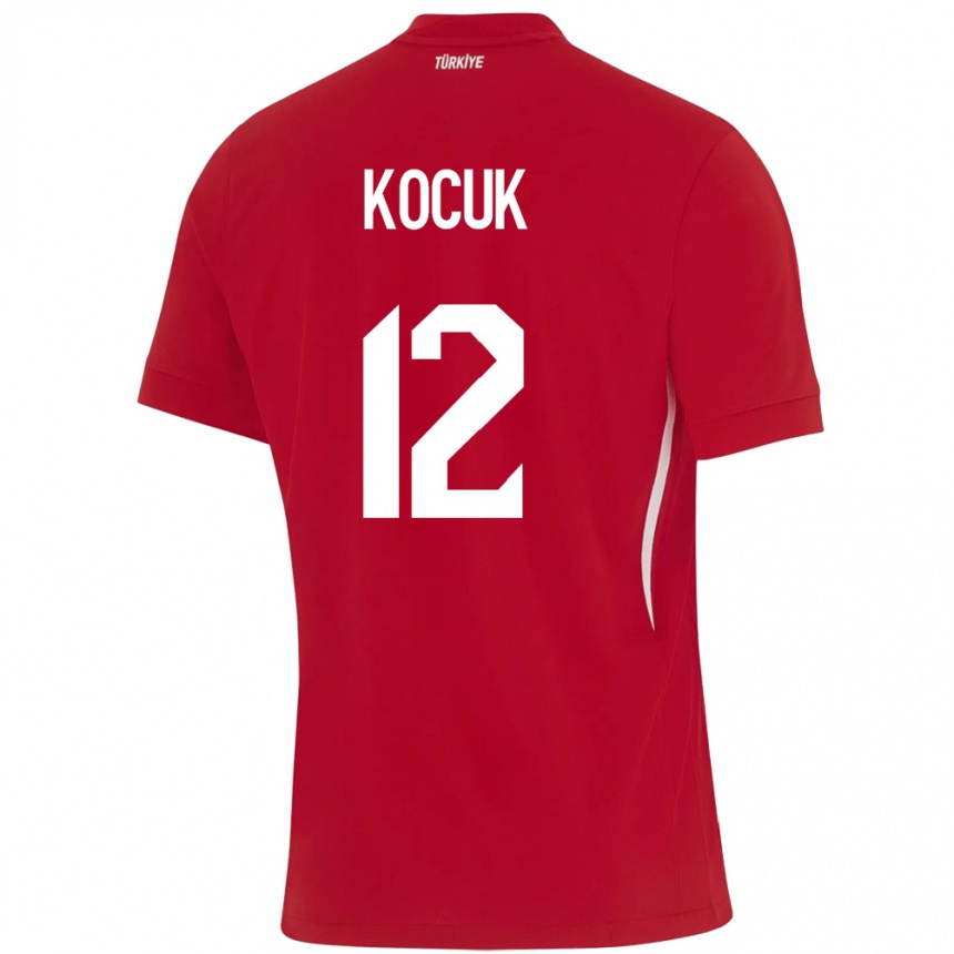 Kids Football Turkey Okan Kocuk #12 Red Away Jersey 24-26 T-Shirt Za