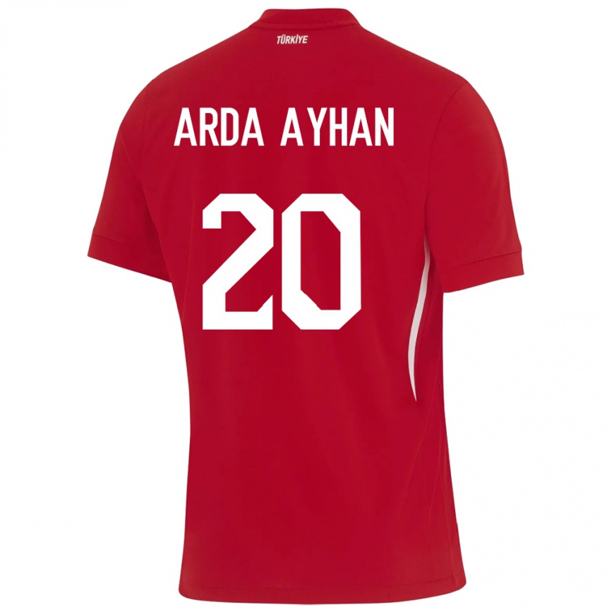 Kids Football Turkey Murat Arda Ayhan #20 Red Away Jersey 24-26 T-Shirt Za