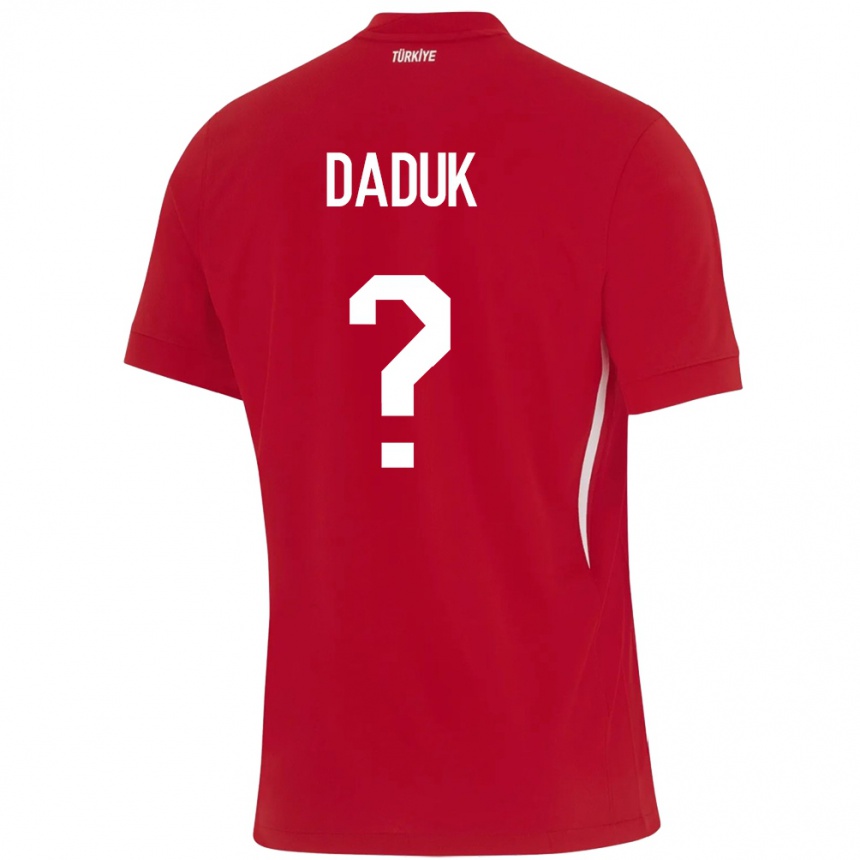 Kids Football Turkey Emir Dadük #0 Red Away Jersey 24-26 T-Shirt Za