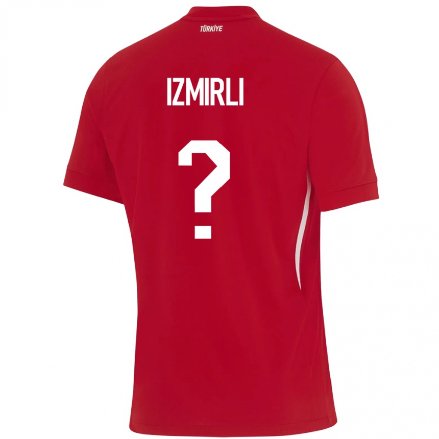 Kids Football Turkey Ege İzmirli #0 Red Away Jersey 24-26 T-Shirt Za