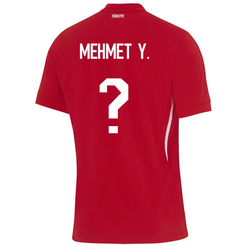 Kids Football Turkey Mehmet Yildirim #0 Red Away Jersey 24-26 T-Shirt Za