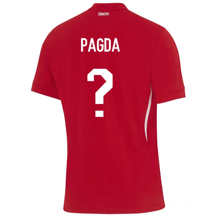 Kids Football Turkey Ali Pağda #0 Red Away Jersey 24-26 T-Shirt Za