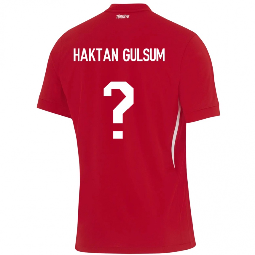 Kids Football Turkey Ayaz Haktan Gülsüm #0 Red Away Jersey 24-26 T-Shirt Za