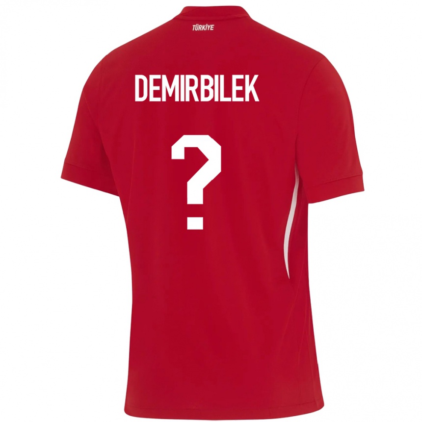 Kids Football Turkey Ali Demirbilek #0 Red Away Jersey 24-26 T-Shirt Za