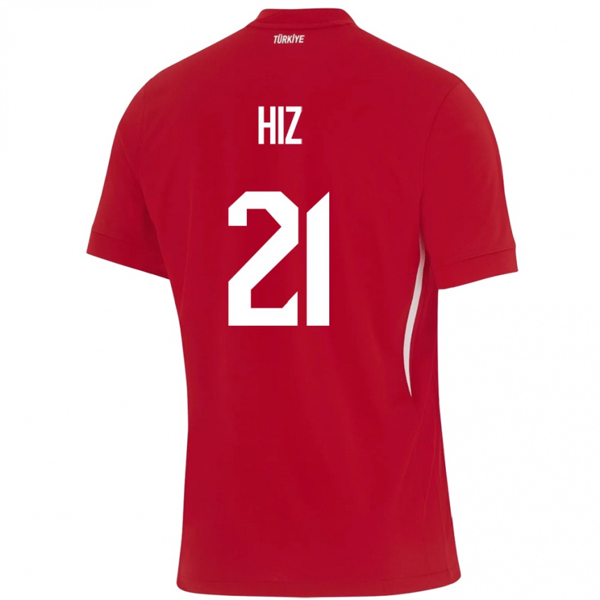 Kids Football Turkey Gülbin Hız #21 Red Away Jersey 24-26 T-Shirt Za