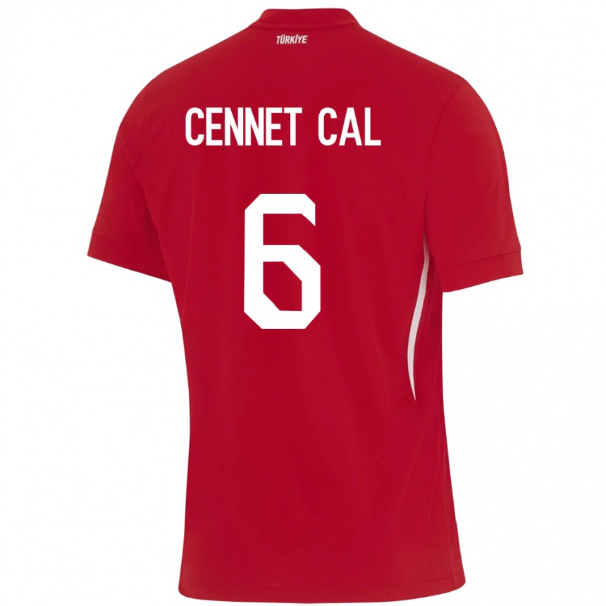 Kids Football Turkey Meryem Cennet Çal #6 Red Away Jersey 24-26 T-Shirt Za