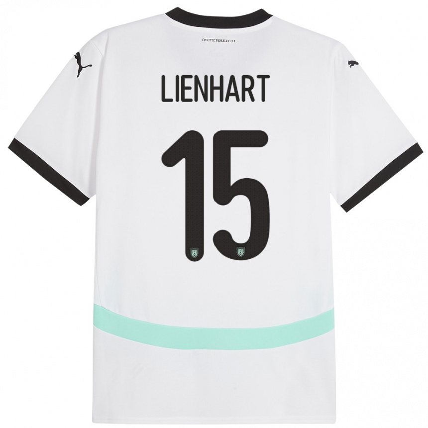 Kids Football Austria Philipp Lienhart #15 White Away Jersey 24-26 T-Shirt Za