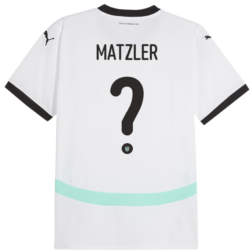 Kids Football Austria Leo Mätzler #0 White Away Jersey 24-26 T-Shirt Za