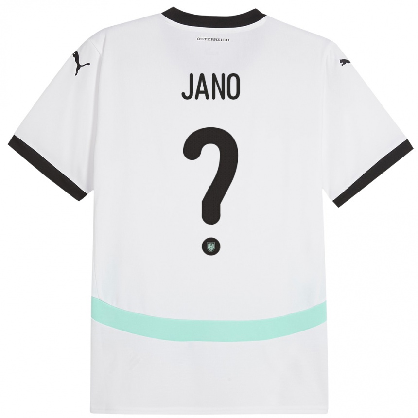 Kids Football Austria Zeteny Jano #0 White Away Jersey 24-26 T-Shirt Za