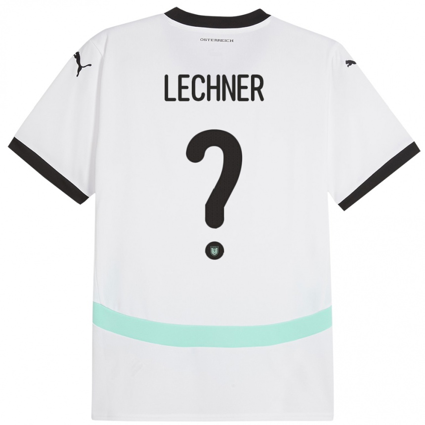 Kids Football Austria Dominik Lechner #0 White Away Jersey 24-26 T-Shirt Za