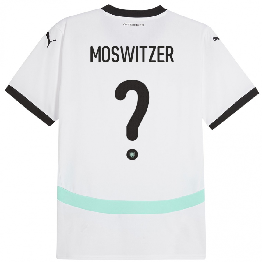 Kids Football Austria Marcel Moswitzer #0 White Away Jersey 24-26 T-Shirt Za