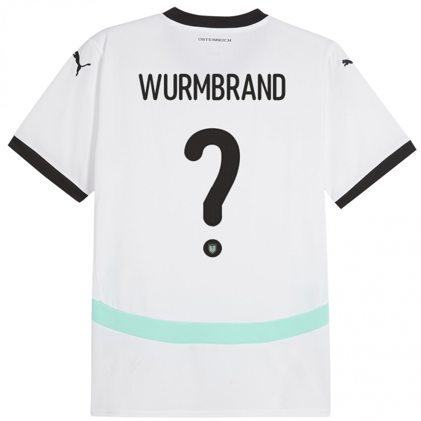 Kids Football Austria Nikolaus Wurmbrand #0 White Away Jersey 24-26 T-Shirt Za