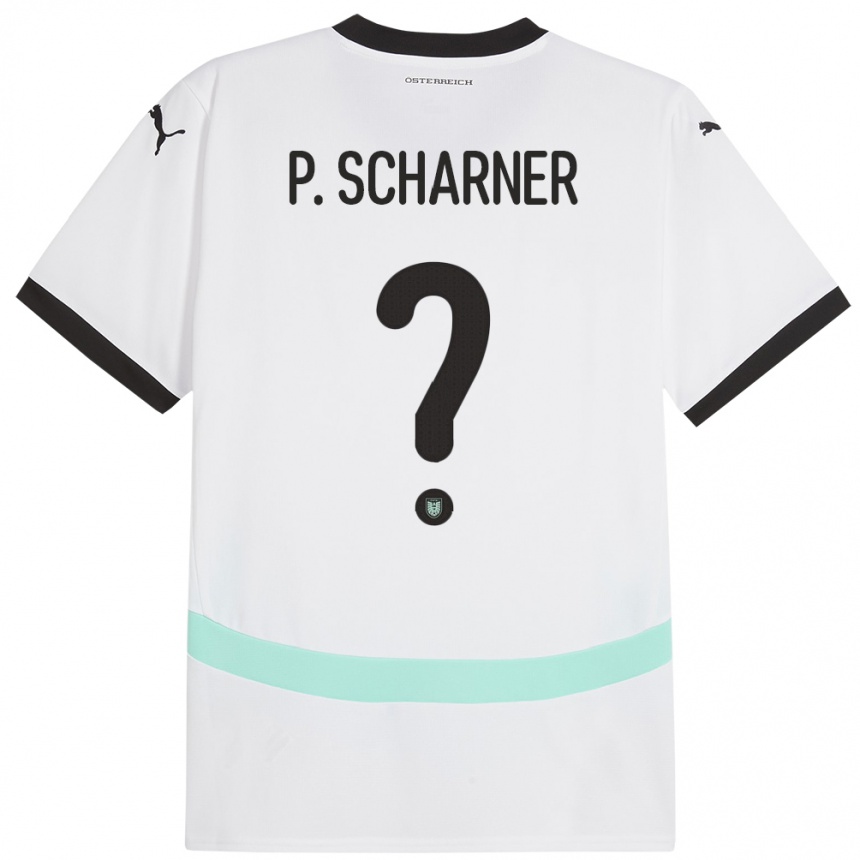 Kids Football Austria Paul Scharner #0 White Away Jersey 24-26 T-Shirt Za