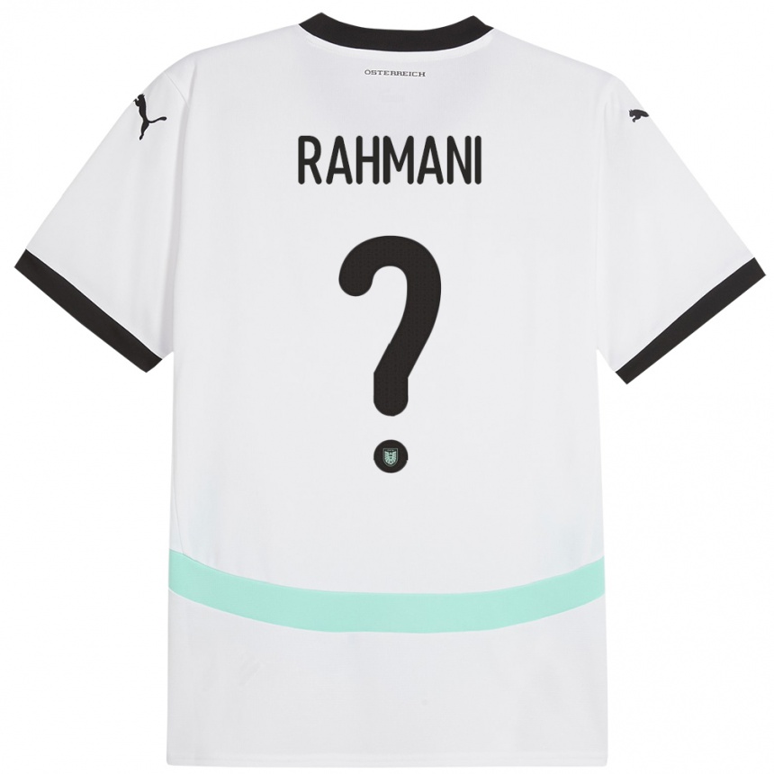 Kids Football Austria Edvin Rahmani #0 White Away Jersey 24-26 T-Shirt Za