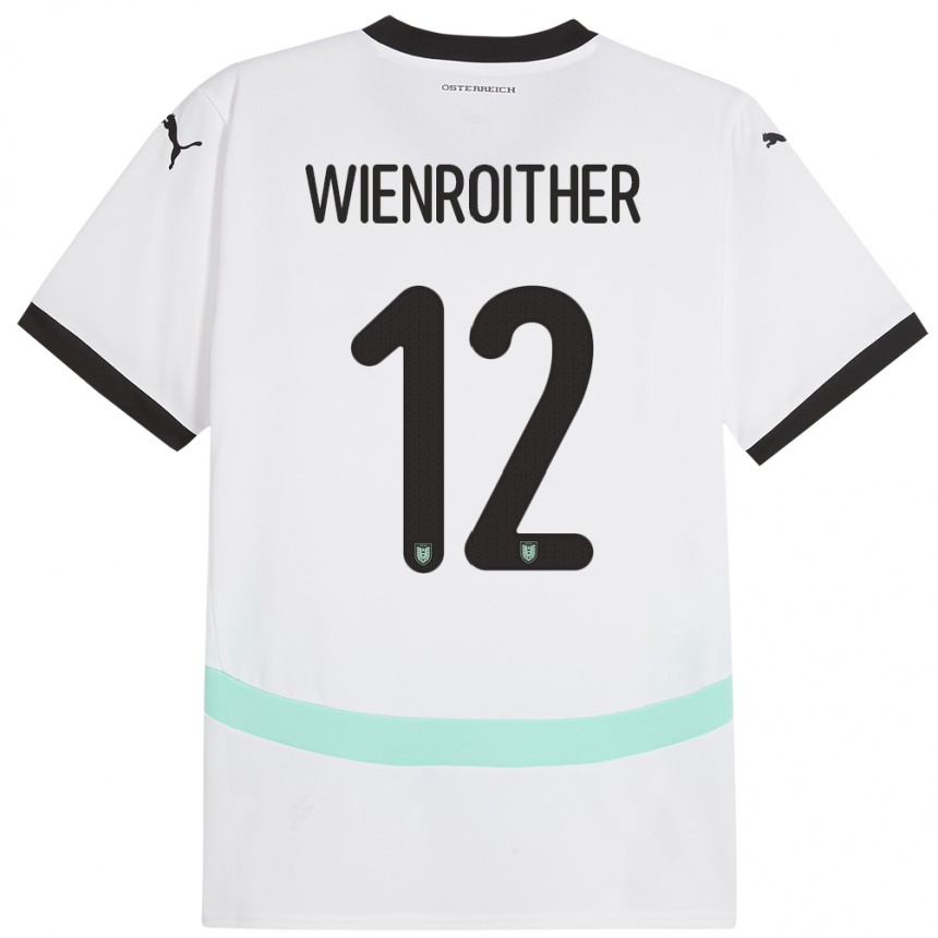 Kids Football Austria Laura Wienroither #12 White Away Jersey 24-26 T-Shirt Za