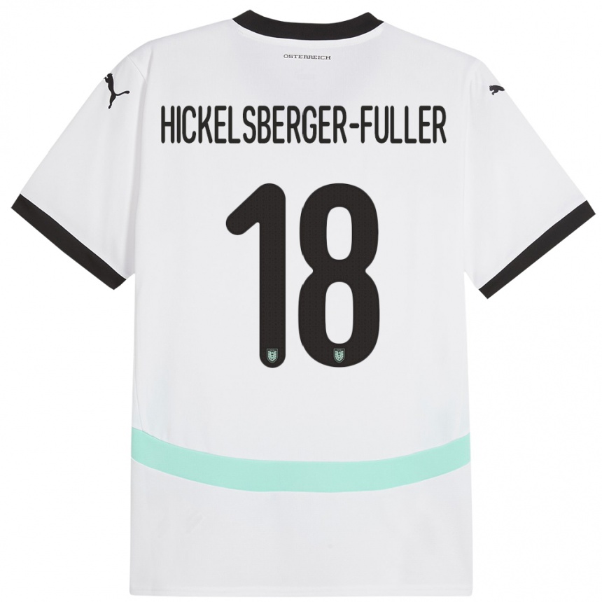 Kids Football Austria Julia Hickelsberger-Füller #18 White Away Jersey 24-26 T-Shirt Za