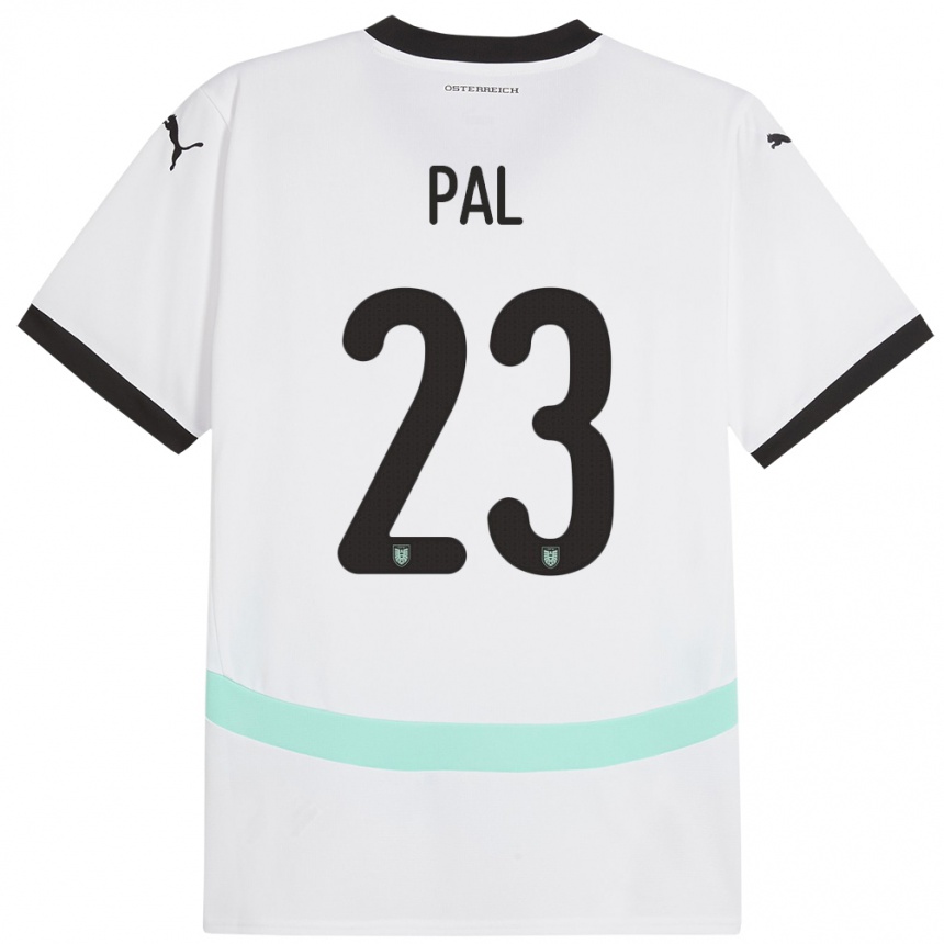 Kids Football Austria Jasmin Pal #23 White Away Jersey 24-26 T-Shirt Za