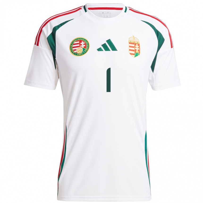 Kids Football Hungary Péter Gulácsi #1 White Away Jersey 24-26 T-Shirt Za