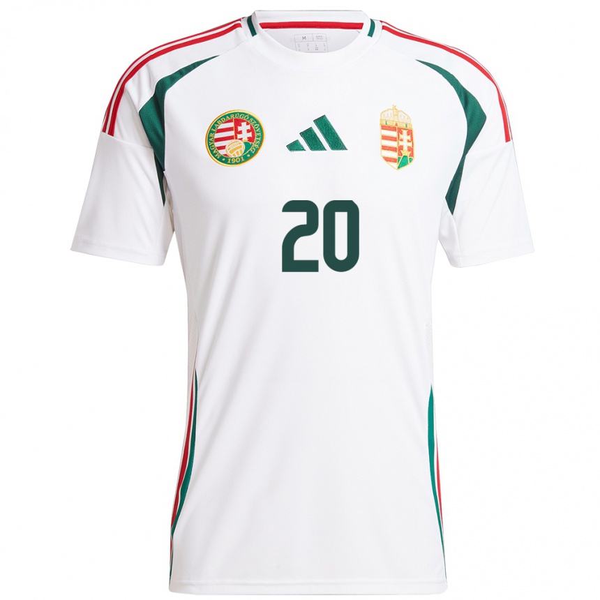 Kids Football Hungary Kinga Sikler #20 White Away Jersey 24-26 T-Shirt Za