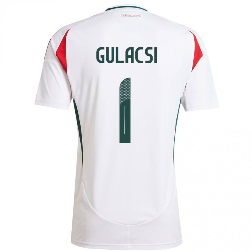 Kids Football Hungary Péter Gulácsi #1 White Away Jersey 24-26 T-Shirt Za